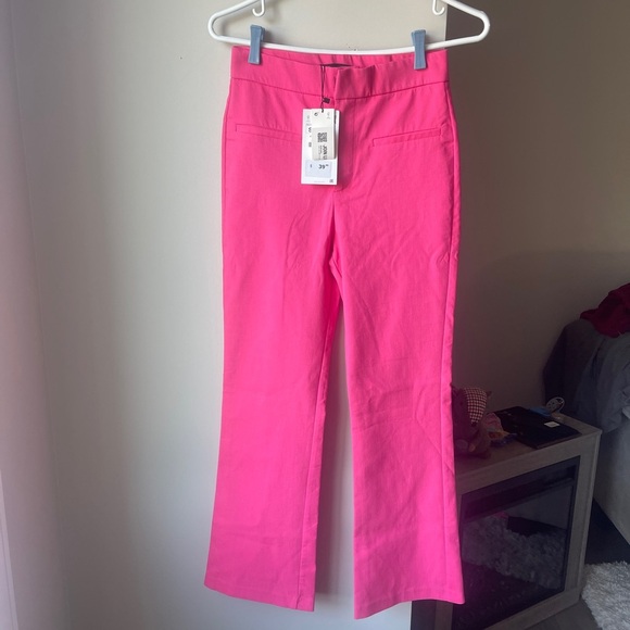 Zara Fuchsia Wide Leg Trouser Small - Picture 1 of 4